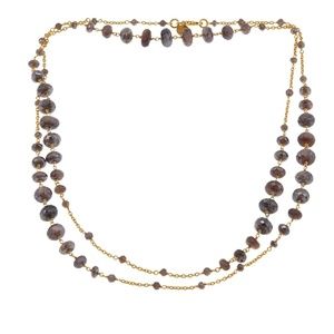 Rarities 40" Peach Moonstone Beaded Necklace